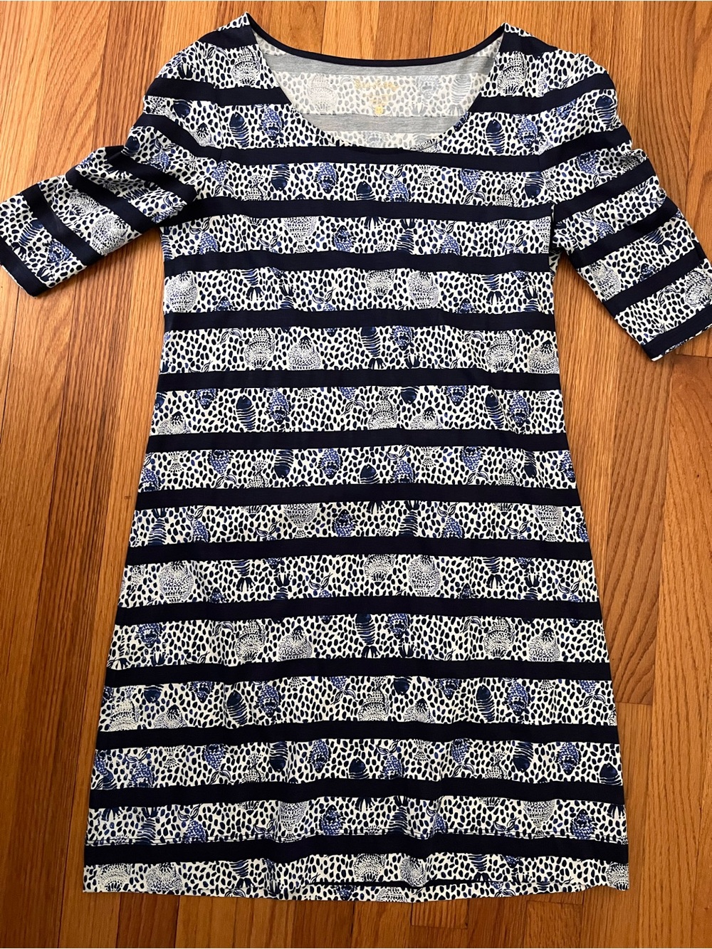 Lilly Pulitzer Women's LaJolla Dress High Tide Navy Heart & Sole Size Medium